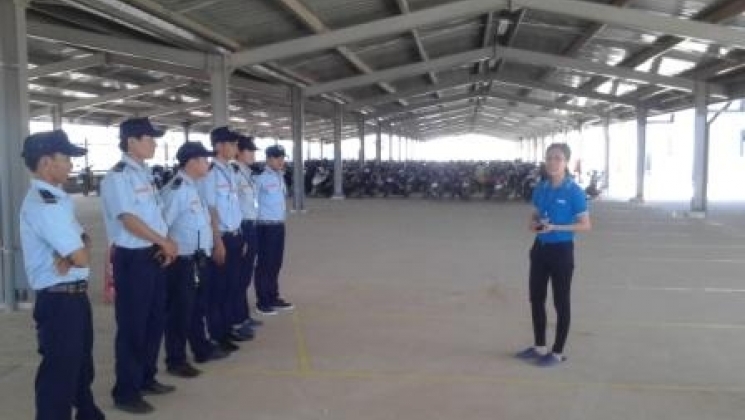 Thanh Long Security Company trains fire prevention skills